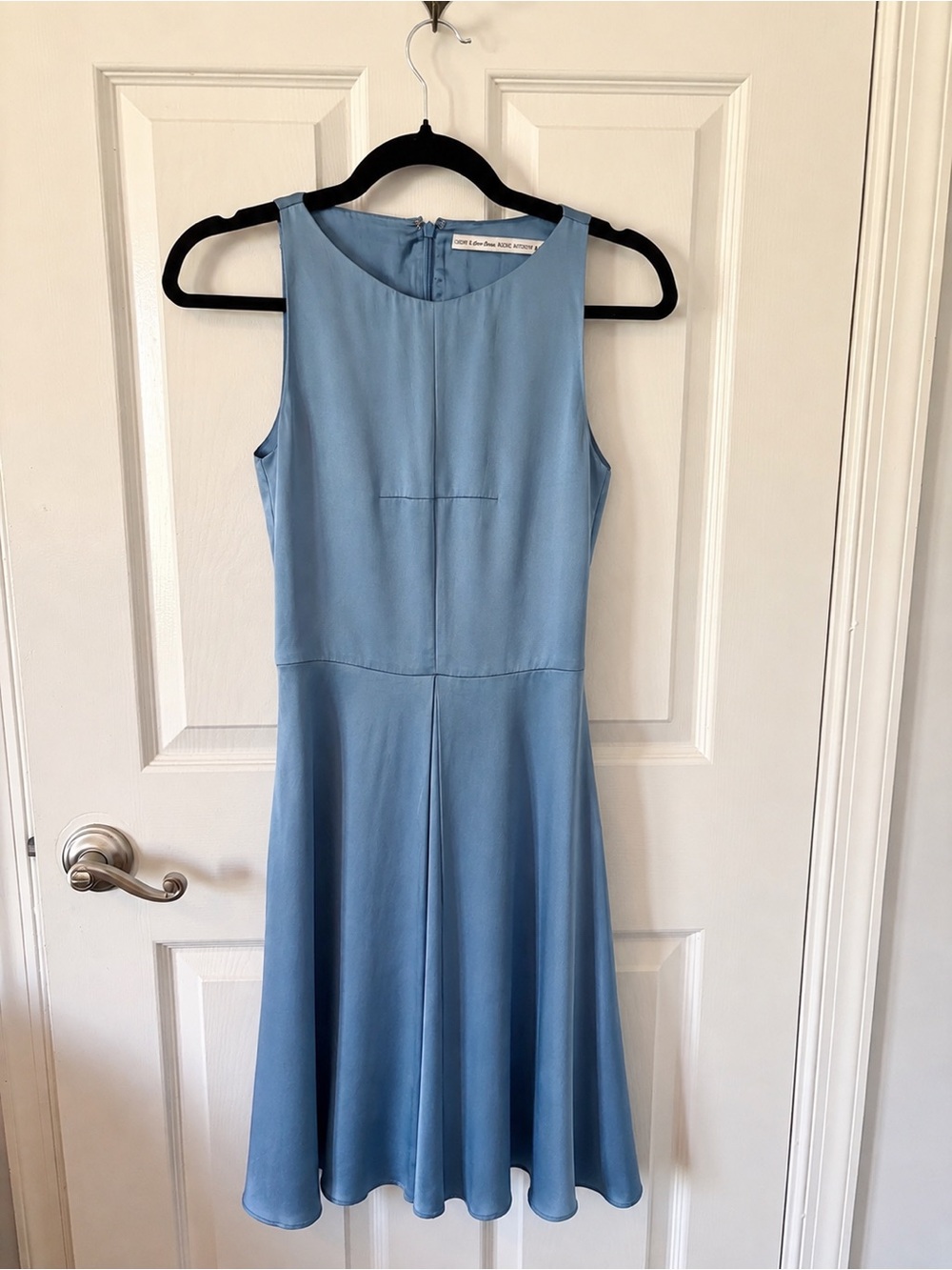 Rachel Antonoff x & Other Stories 100% Silk Blue Midi Dress Sz 4